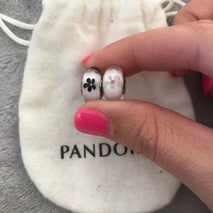 2 Murano Glass Pandora Charms